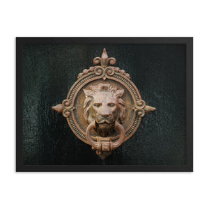 Decorative Lion's Head - Framed poster