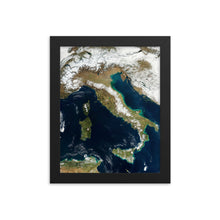 Load image into Gallery viewer, Italy from above - Framed poster