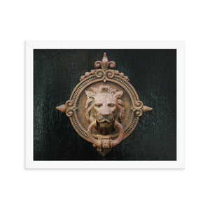 Decorative Lion's Head - Framed poster