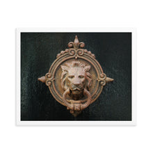 Load image into Gallery viewer, Decorative Lion&#39;s Head - Framed poster