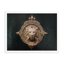 Load image into Gallery viewer, Decorative Lion&#39;s Head - Framed poster